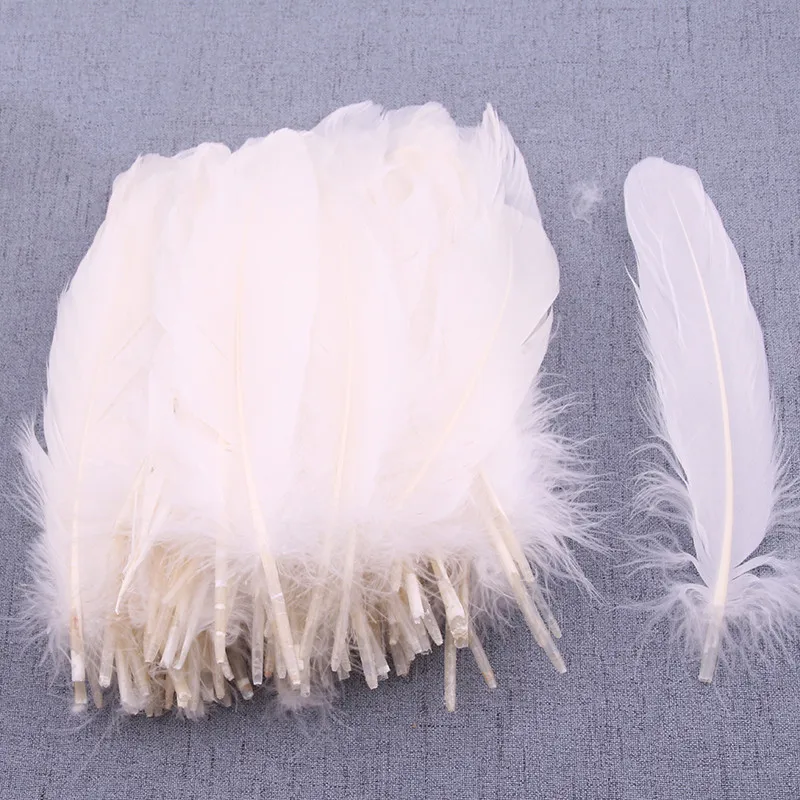 50 шт. натуральный гусиный Feather12 16cm для рукоделия шляпы украшения цветочные