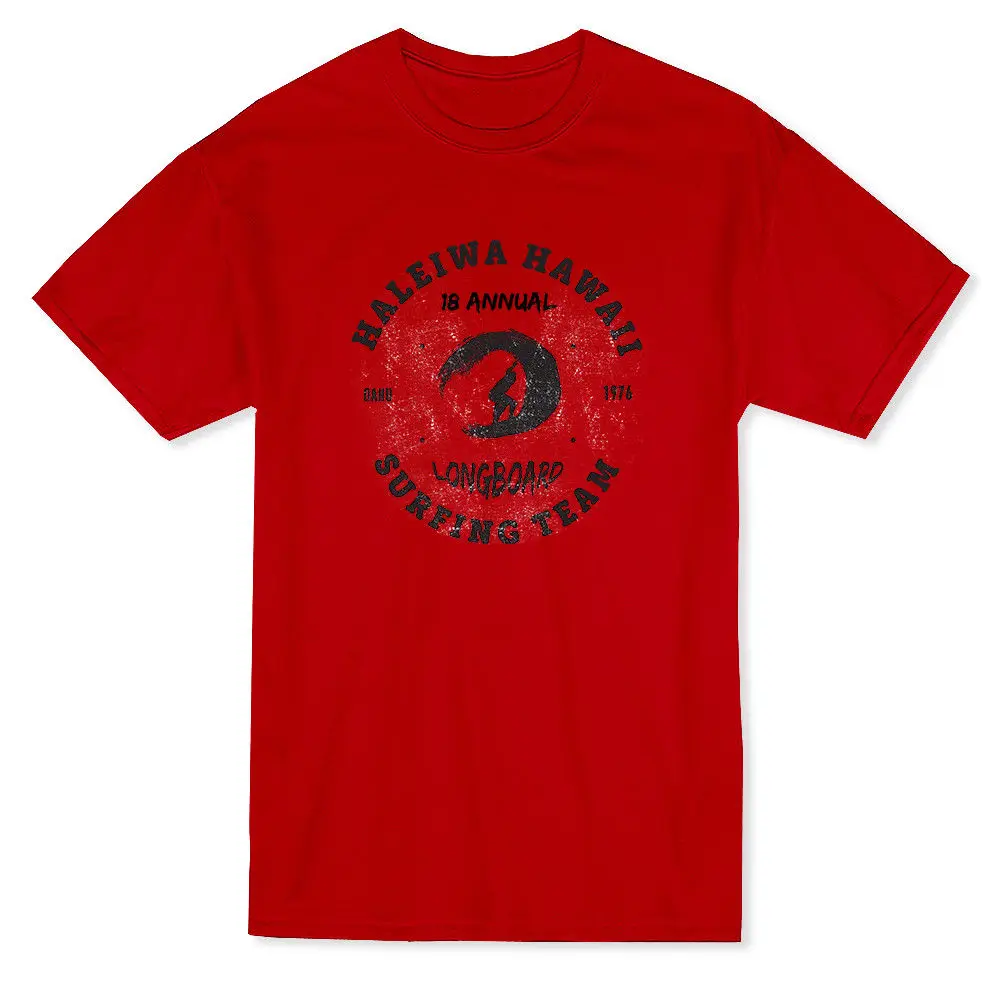 100% Cotton Brand New &quotHaleiwa Hawaii Surfinger Team&quot Oahu 1976 Medium Front Graphic Men'S T-Shirt Summer Tee Shirt | Мужская