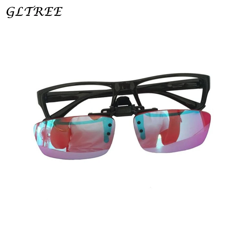 

GLTREE Men Women Color Blind Clip on Eyeglasses Red Green Blindness Weakness Glasses Correction Colorblind Driver Eyewear G406