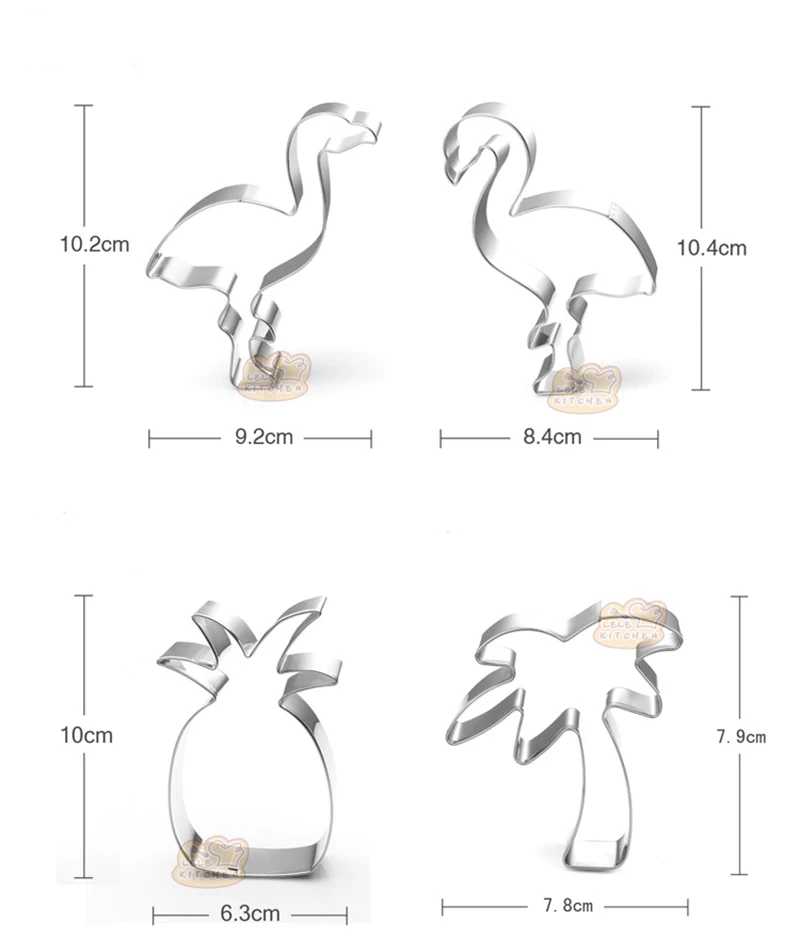 1pcs Stainless steel Cake Cookie Bakeware Mould Fondant Cutters Biscuit Mold Kitchen DIY Flamingo Pineapple | Дом и сад