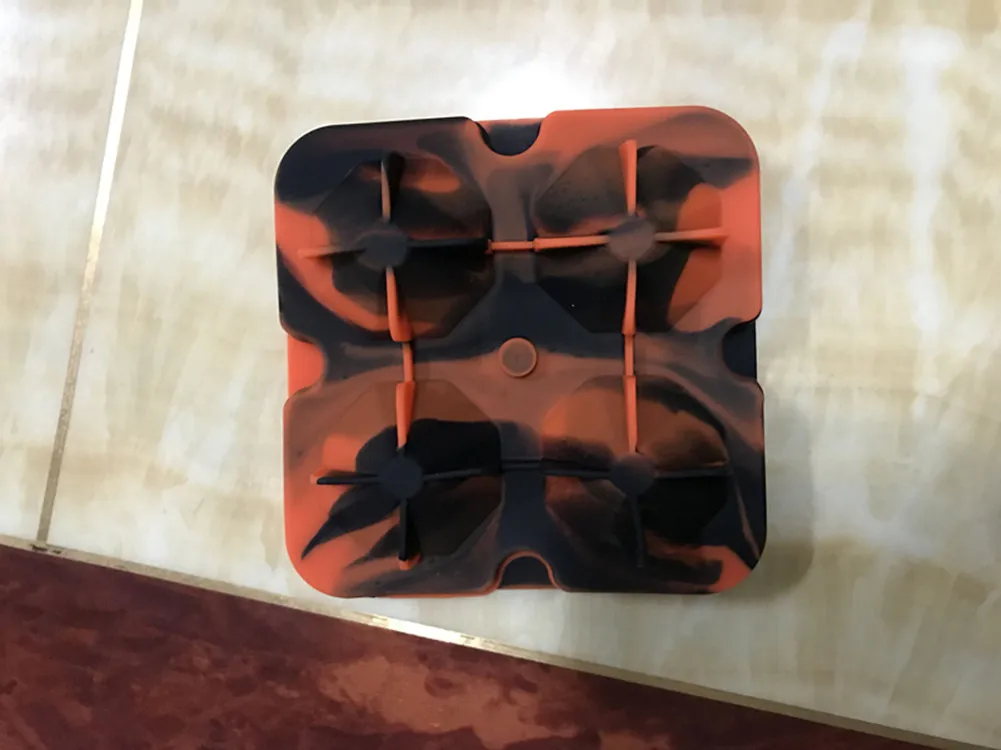 Black Orange Льдогенератор Алмазная форма поднос кубик прессформы коктейли силиконовые для виски инструмент - Цвет: Black Orange