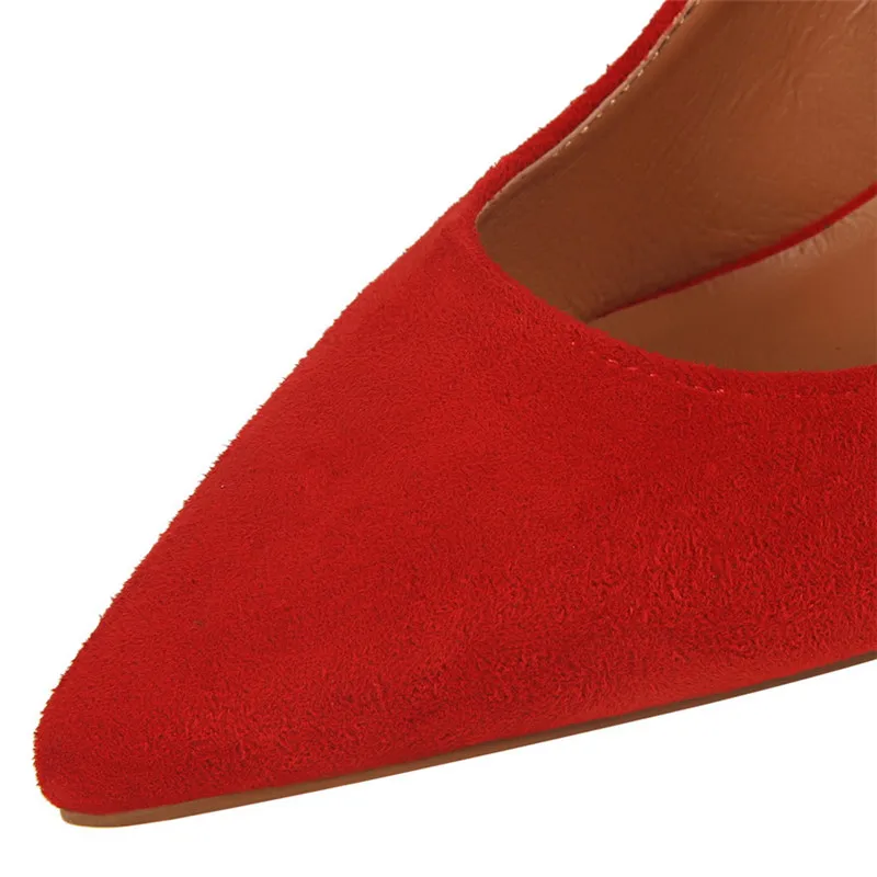 2016 Новый Женская Обувь Высокие Каблуки 10 см Нубука кисточкой Женщины Насосы