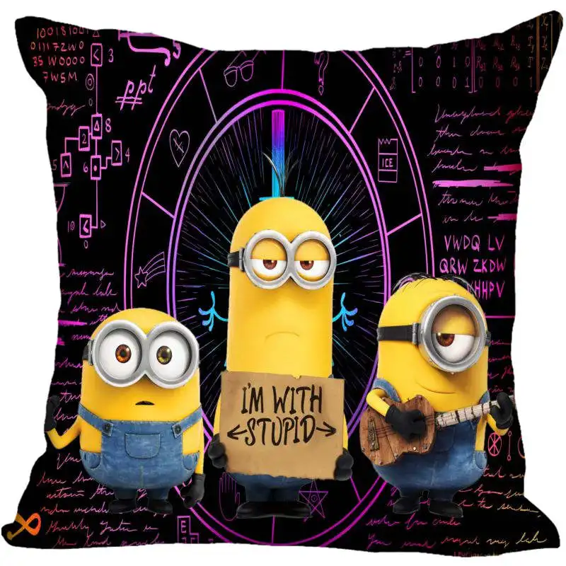 Pillowcase 24 45X45 см, 40X40 см(с одной стороны) чехол для подушки современный домашний декоративный чехол для подушки с миньонами для гостиной - Цвет: Pillowcase 24