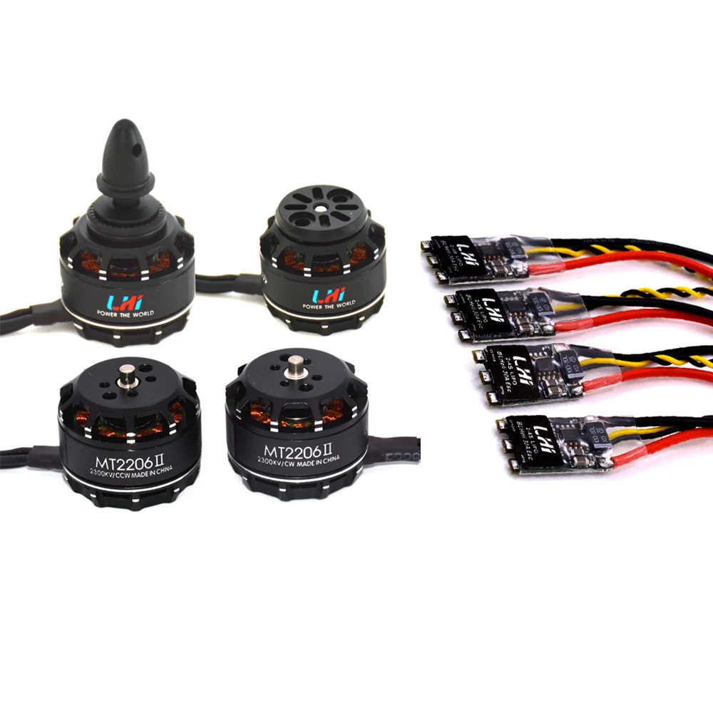 Для самолета Tamiya Servo Lhi Fpv 4x Mt2206 2300kv Cw Ccw бесщеточный (2 4 s) + шт. 30a для Xrotor Micro Blheli