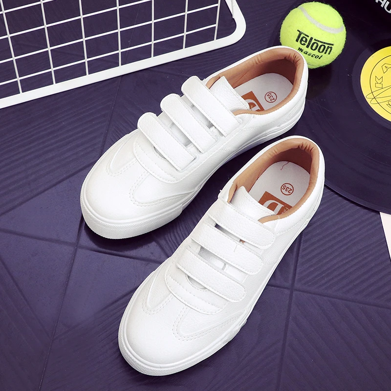 2018 New Fashion Shoes Woman Casual High Heel Platform Solid PU Leather Cotton Women White Sneakers | Обувь