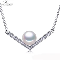 925 sterling silver jewelrywhite natural freshwater pearl pendant necklace for womenmother of pearl pendant girl gifts