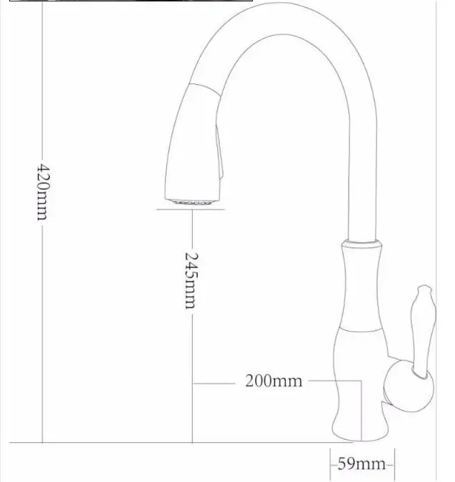 

New nickel/chrome/black oil brushed/gold brass kitchen faucet pull out kitchen faucet,tap mixer with pull out shower head