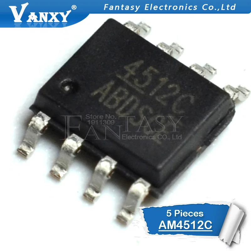 5 шт. AM4512C SOP8 4512C SOP-8 AM4512C-T1-PF SOP AM4512 новый оригинальный | Электронные компоненты и