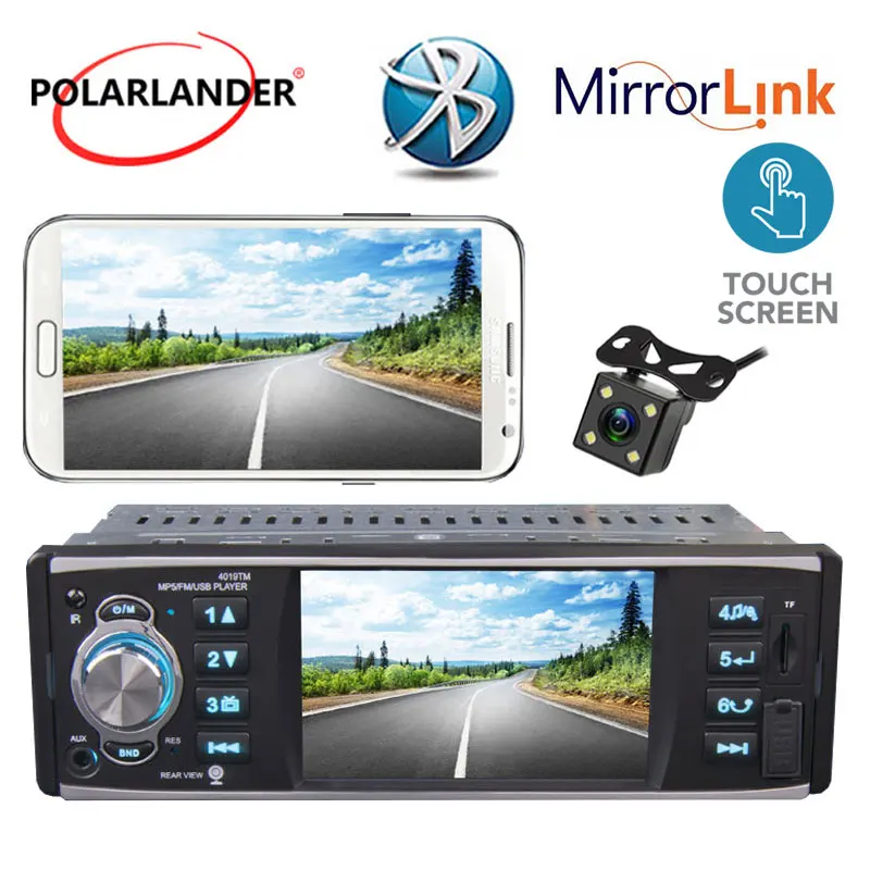 4-дюймовый магнитофон HD USB / SD FM RDS 1 Din Автомобильный радиоприемник Сенсорный экран