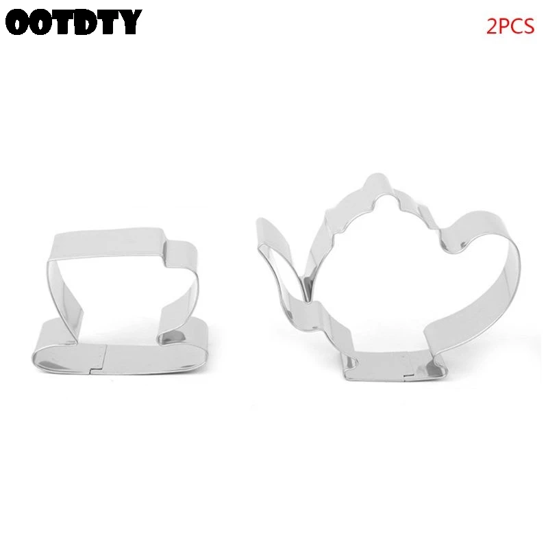 2 шт./компл. чайник из нержавеющей стали формочка для печенья 3D сахарное ремесло