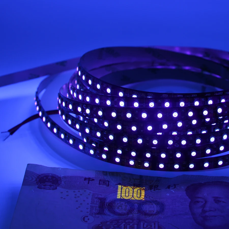 5 м УФ светодиодный полосы светильник 395 410nm черный 5050 3528 SMD водонепроницаемый