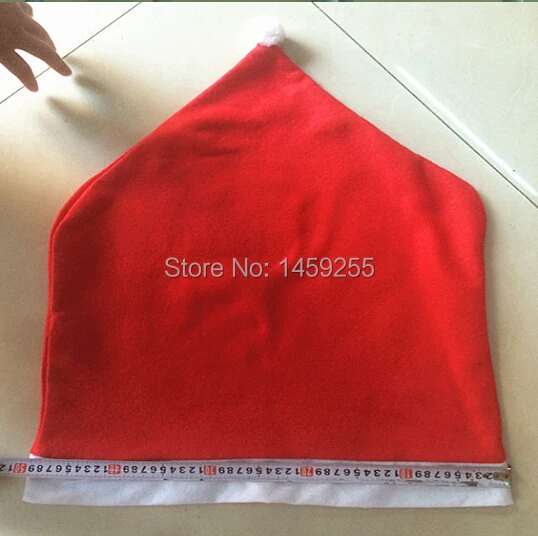 2 шт./лот хит продаж красная шляпа Санта Клауса чехлы на спинку стула для