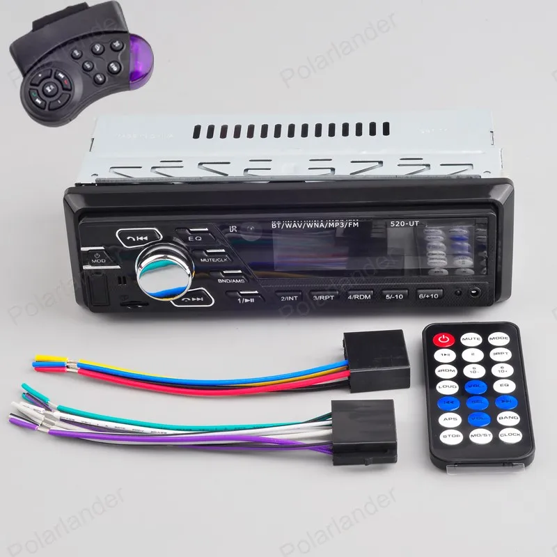 Bluetooth автомобильное стерео радио FM Aux вход приемник SD USB MMC + volante управления remoto 12 В