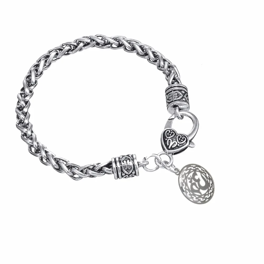 Fishhook Wicca круглые металлические браслеты с подвеской 3q узорами мужской браслет