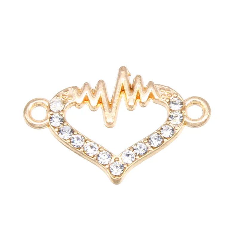 6 шт. браслет с электрограммой в форме сердца для женщин|Ювелирная фурнитура и