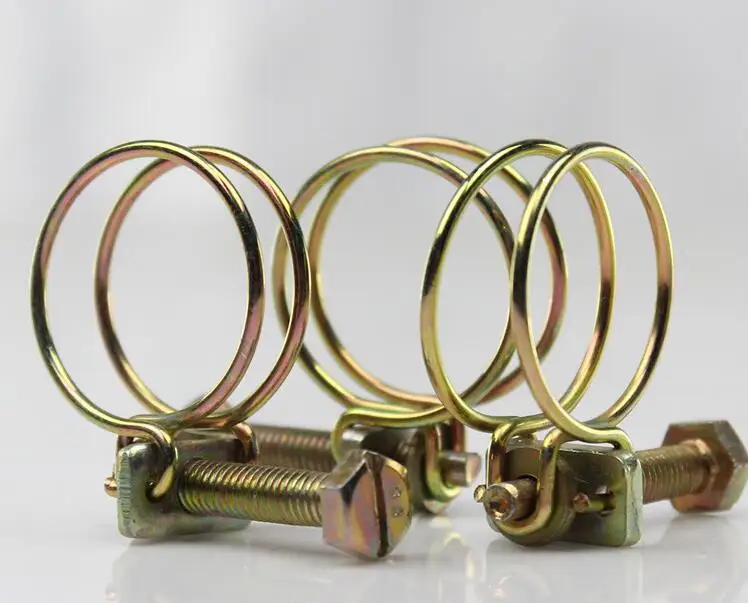 20 шт. Зажимы для шлангов регулируемые с двойным проводом выхлопная труба