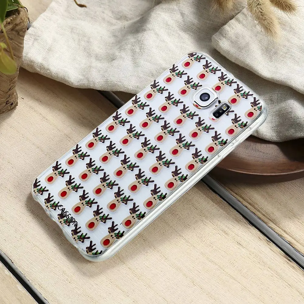CASEIER Phone Case For Samsung Galaxy S6 S7 Edge S8 Plus Note 8 Cover Soft TPU 3D Christmas Winter Fundas Patterned Capinha |