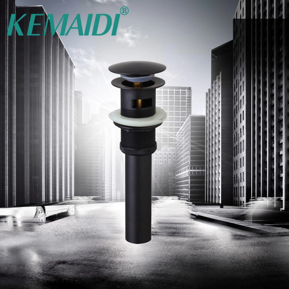 

KEMAIDI Matte Black Bathroom Lavatory Basin Sink Pop Up Drain Dual Style Clic-clac Waterlet Vanity Sink Waste Drainer