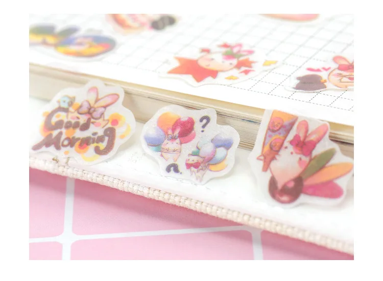 Kawaii Кролик фрукты японский Decoracion журнал милый дневник цветок наклейки Скрапбукинг хлопья канцелярские товары школьные принадлежности