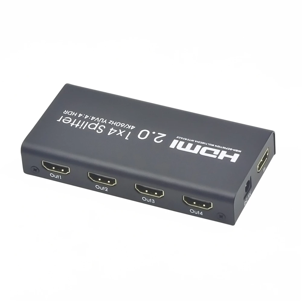 2 0 HDMI сплиттер 1 вход 4 Выход конвертер 1X4 4K 2K 60 HZ AYS-14V20 черный | Компьютеры и офис