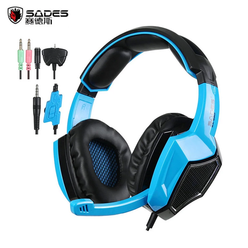 Игровая гарнитура Sades SA920 3 в 1 Стерео Игровые наушники с микрофоном регулятор