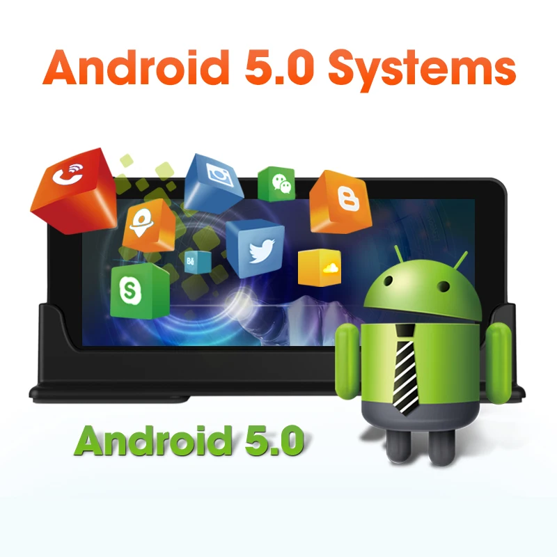 Maustor 4 г ADAS Видеорегистраторы для автомобилей GPS навигатор Камера 6.84 &quotAndroid 5.0