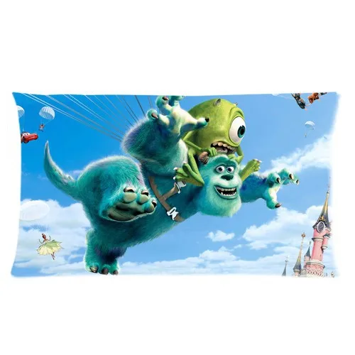 Free Shipping monster university 1 sides Soft Cotton Pillow Covers Decorative Cushion | Дом и сад