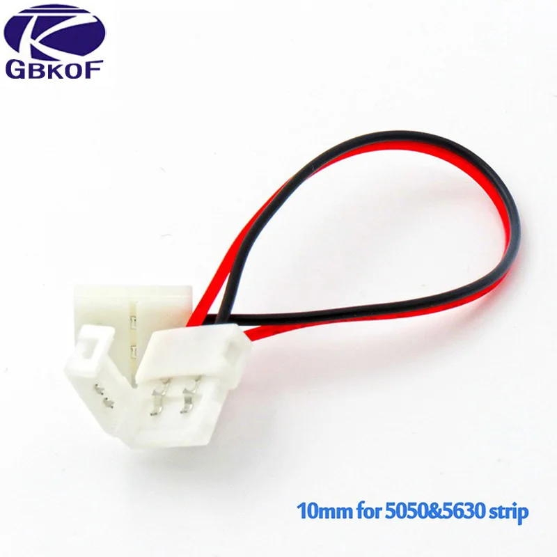 10 мм удлинители светодиодной ленты разъемы без пайки для 5050 и 5630 подключение к