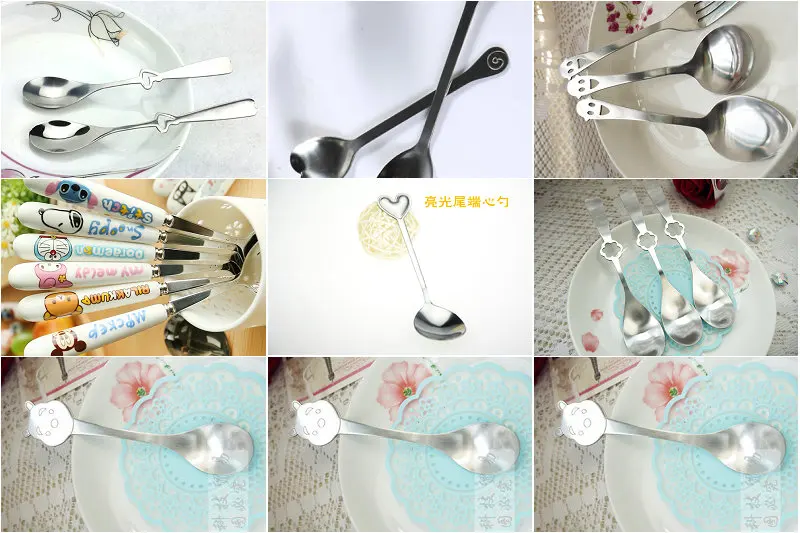 

Cartoon stainless steel spoon /fruit fork