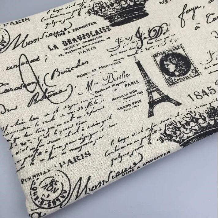 Ткань с рисунком алфавита и короны хлопковая серая ткань принтом для