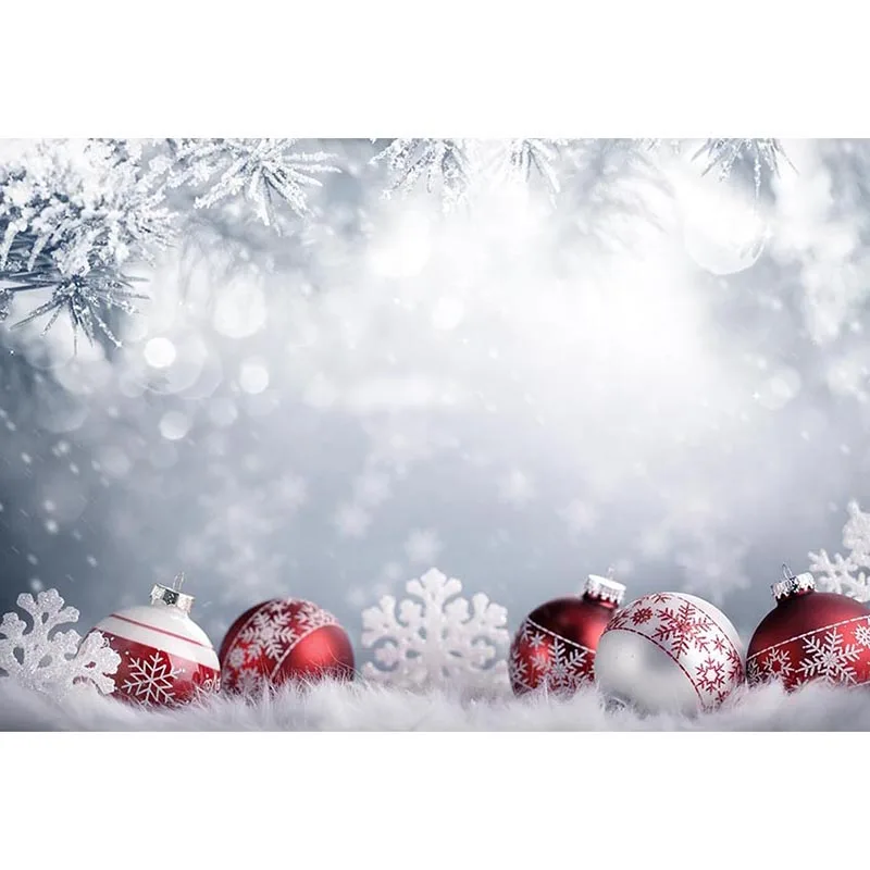 

DAWNKNOW Merry Christmas Vinyl Photography Background Silvery Snowflake Polyester Backdrops For Kids Photo Studio G105