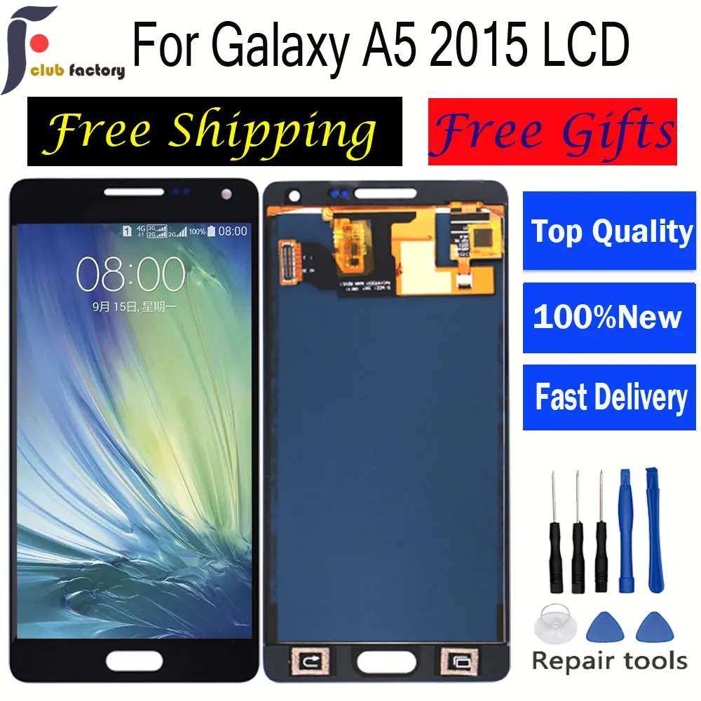 ЖК-дисплей с дигитайзером, сенсорный экран для SAMSUNG Galaxy A5 2015 A500 A500F A500M A500Y a500fu