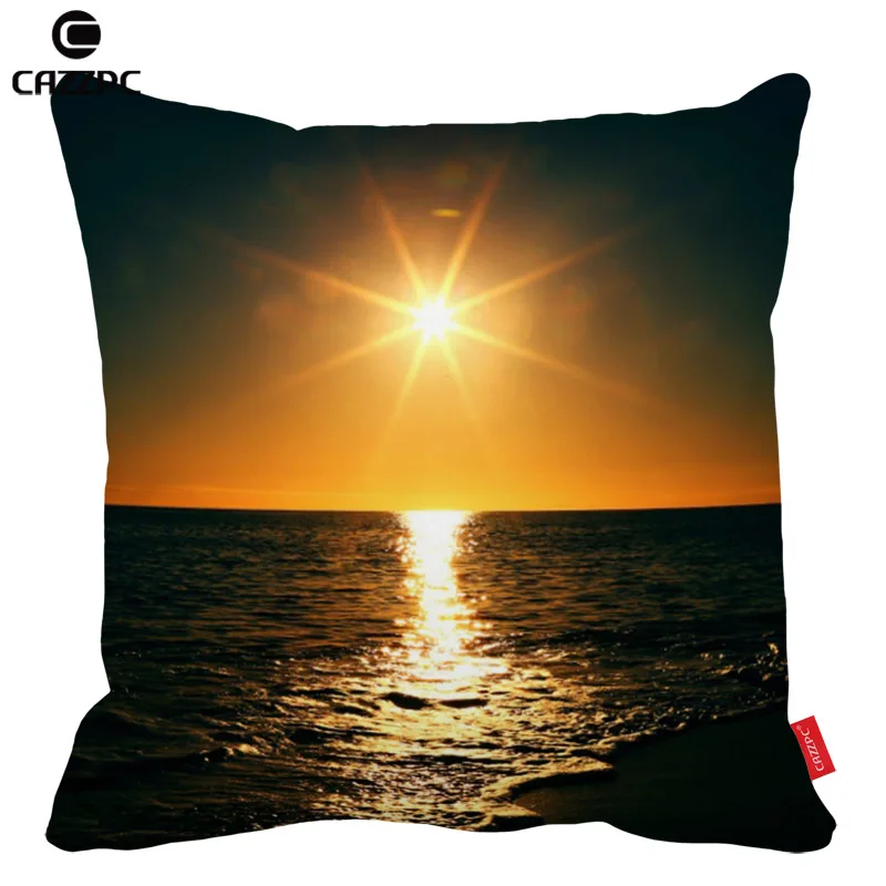 Tropical Beautiful Sunrise Sea Print Custom Car Decorative Throw Pillowcase cases Cushion Covers Sofa Chair Home Decor | Дом и сад