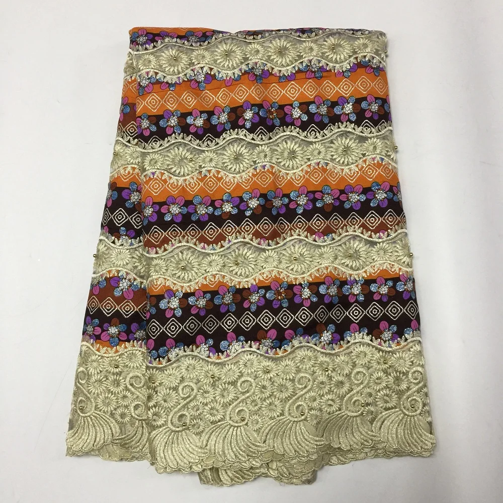 Tissu воск brode Африканский шнур кружева Водорастворимая Ткань для платья 5yds Высокое