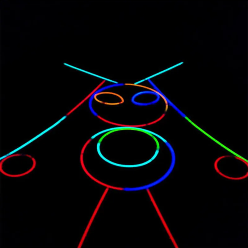 100 шт.! 8 &quotмногоцветные светящиеся палочки Браслеты Ожерелье рождественские