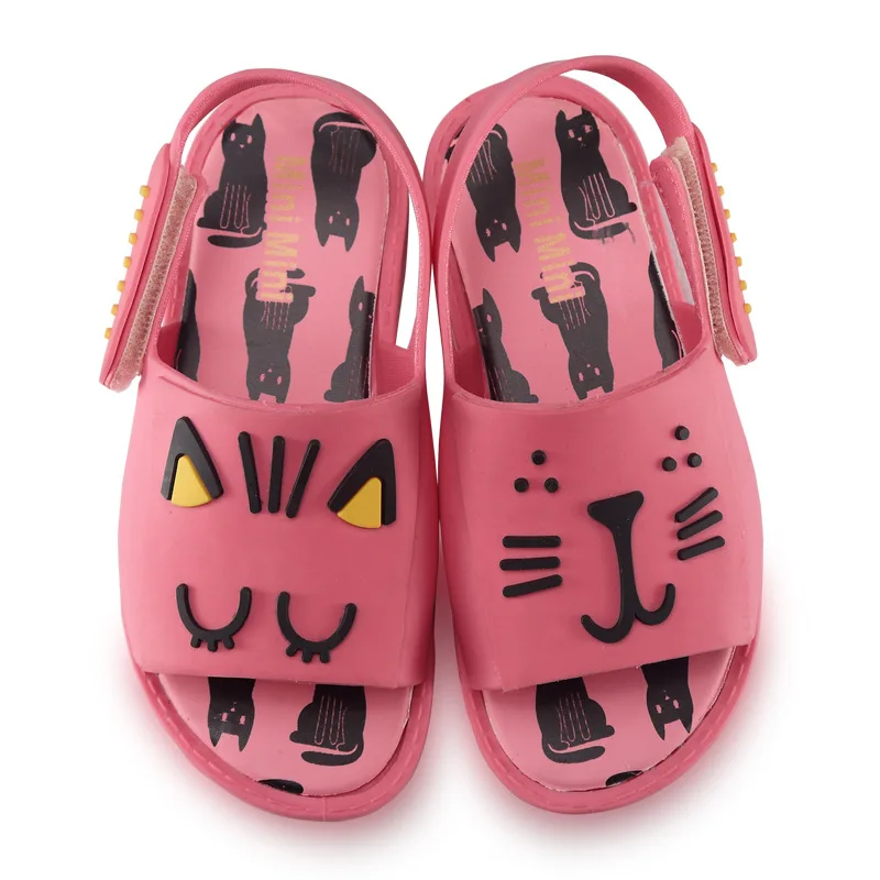 2017 Kids Shoes Girls Boys Sandals Children's Mini Cartoon Cat Butterfly Non-slip Princess Jelly Candy Smell Unisex |
