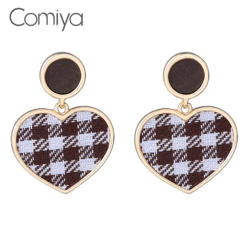 Comiya Designer Dangle Earring Heart Shape Romantic Accessories Cotton Brincos Femme Elegant Drop Earrings For Women Bisuteria | Украшения