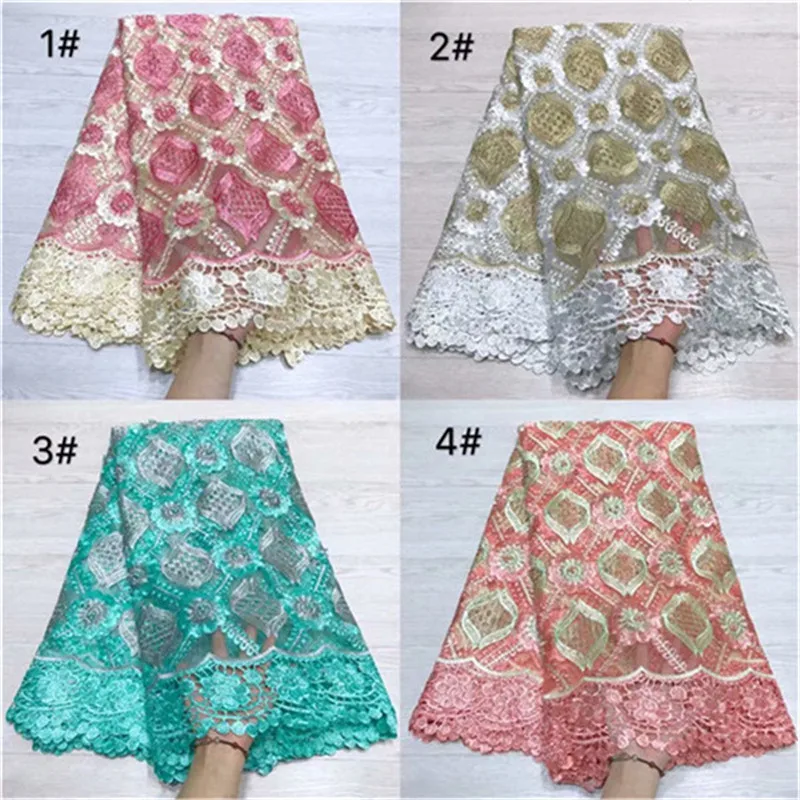 French Tulle Lace Fabric High quality African Embroidered With RhinestonesTulle Free Shipping | Дом и сад