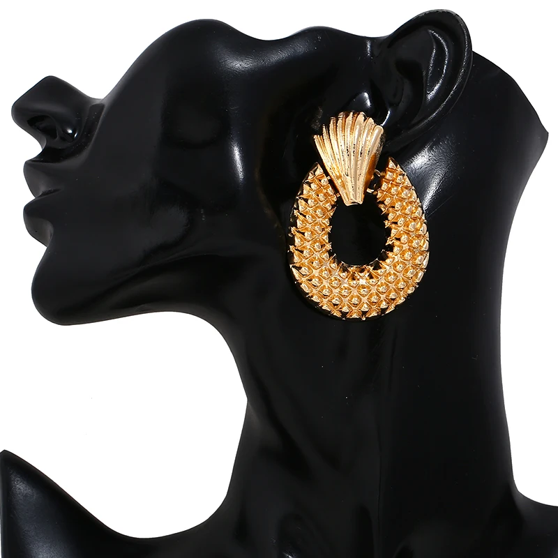 WNGMNGL NEW Fashion Women Metal Statement Earrings Big Hyperbole Pineapple For Vintage Jewelry Gift Accessories | Украшения и
