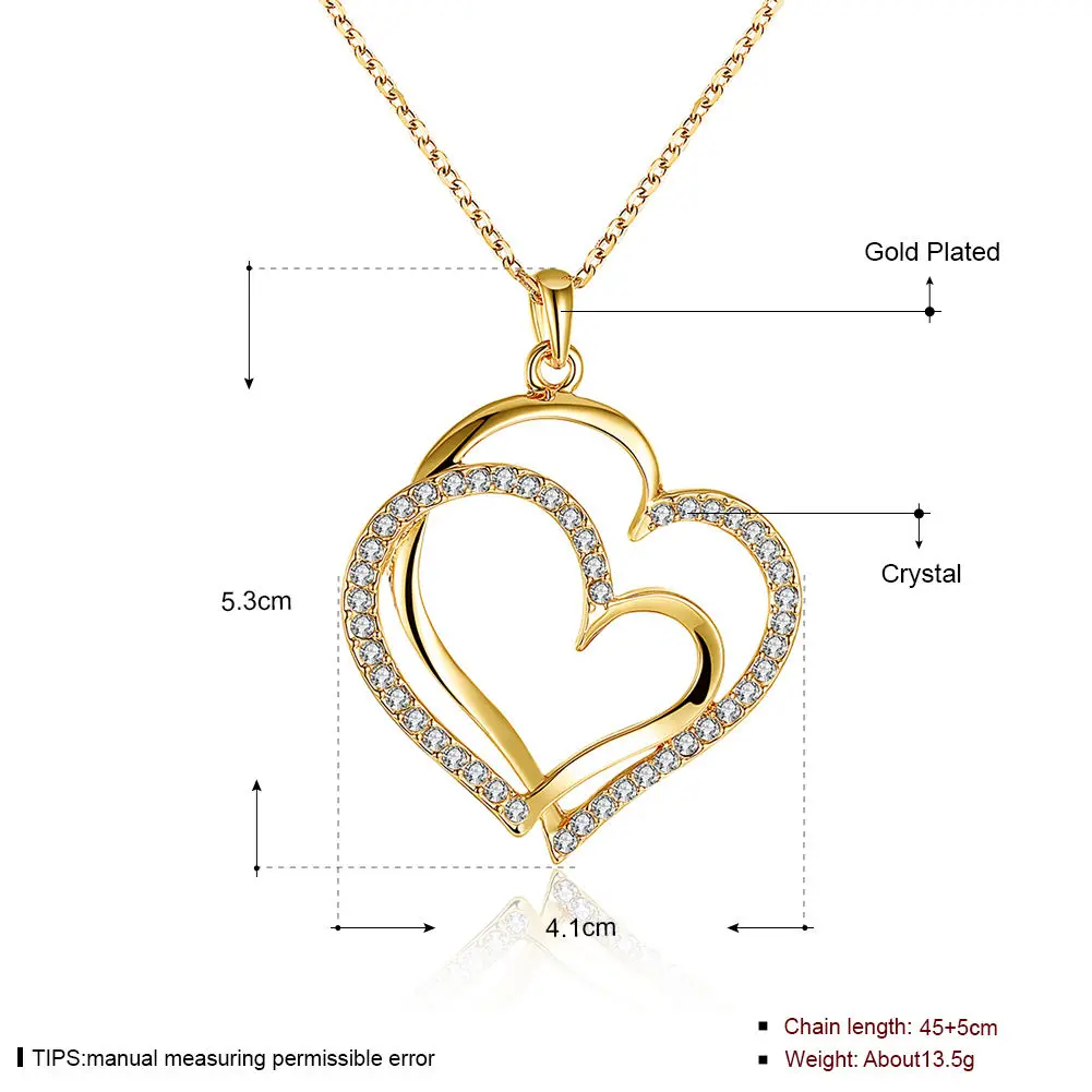 Для женщин jewelry Подвески Ожерелья для мужчин Чешский горный хрусталь двойной