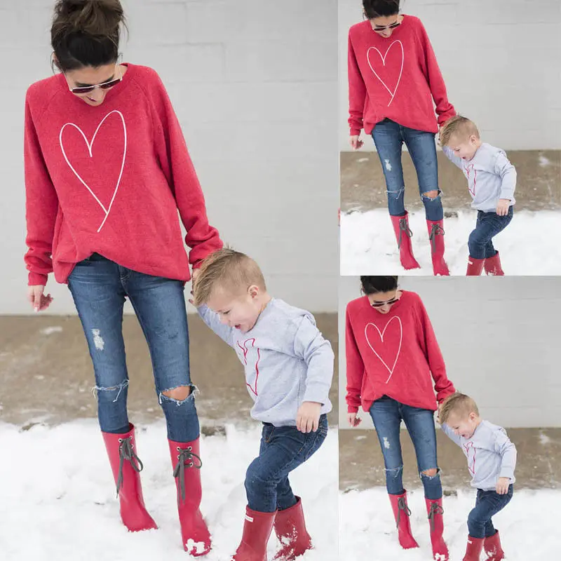 Новая модная Одинаковая одежда для всей семьи рубашка с длинными рукавами мамы