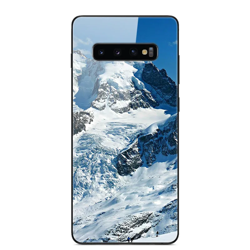 21 Чехол для samsung Galaxy S10 S10Plus, чехол из закаленного стекла для телефона, черный Чехол-бампер из ТПУ для samsung S10 Plus S10E S10+ s 10 - Цвет: 21