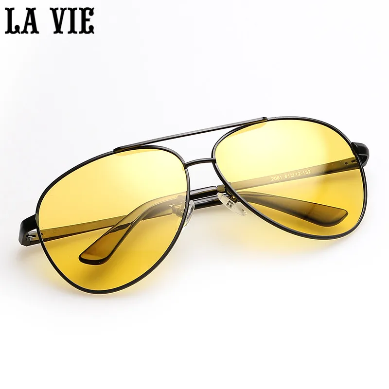 

Night Vison Alloy Men's 100% Polarized Sunglasses Reduce Glare Driving Sun Glass Cool Vintage Pilot Eyewear Oculos De Sol 2081