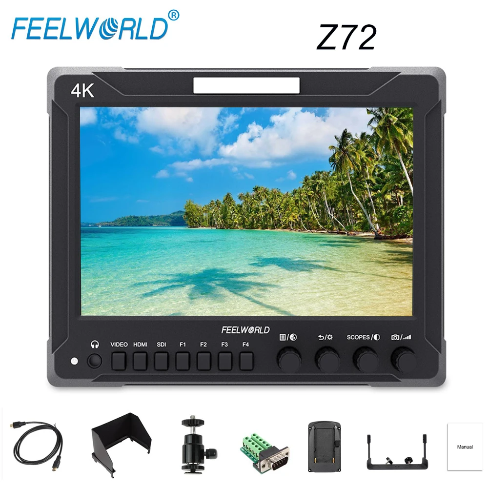 Монитор для камеры Feelworld Z72 7 дюймов FHD 1920x1200 Pro широковещательный IPS SDI 4K HDMI DSLR