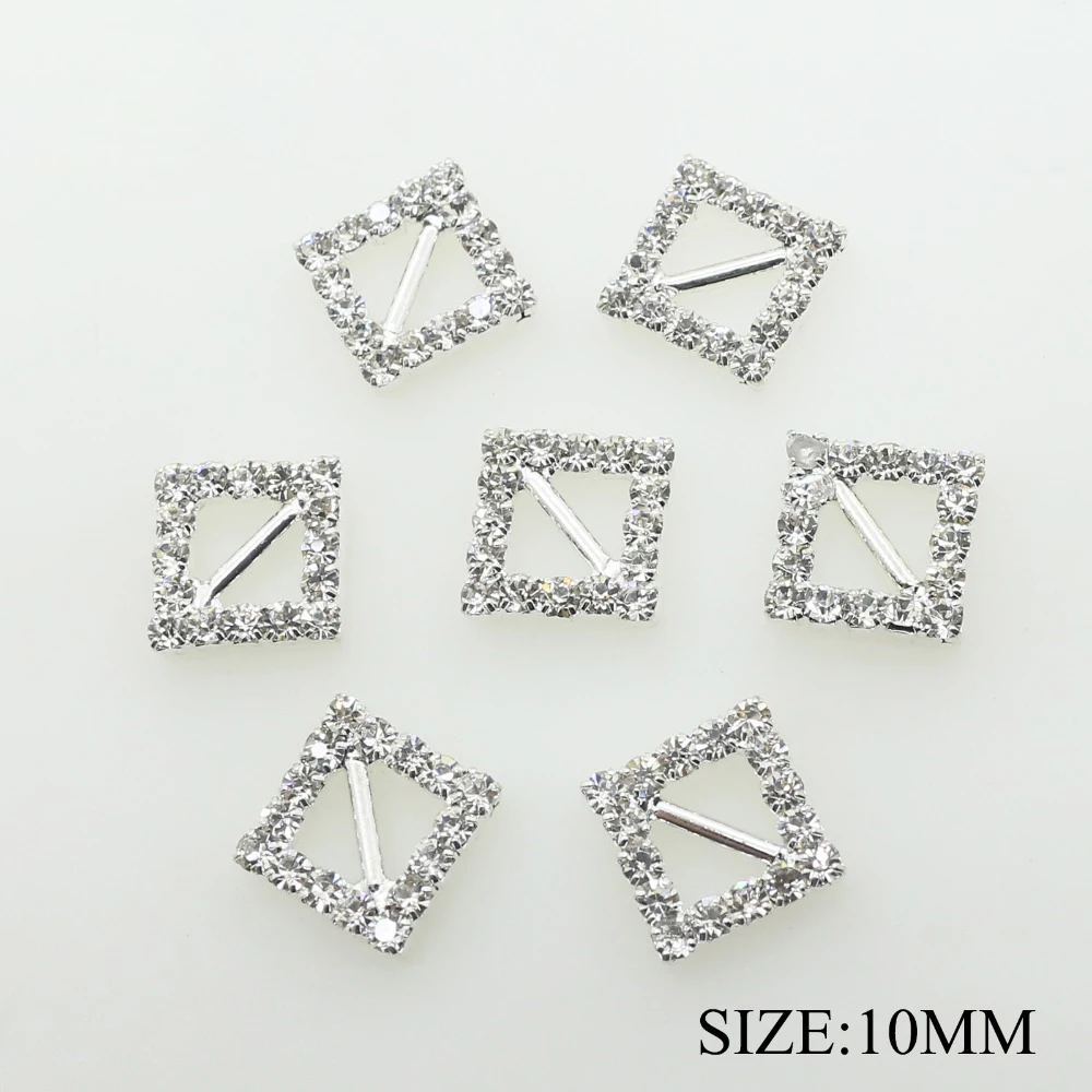 10 мм квадратные хрустальные пряжки крючки для платья свадебные приглашения