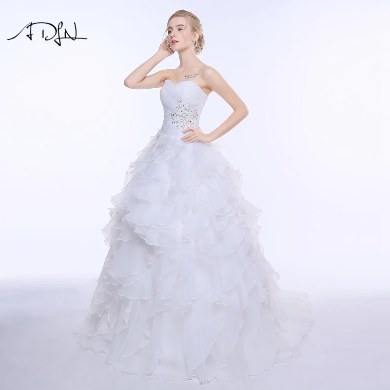 Платье Свадебное ТРАПЕЦИЕВИДНОЕ из органзы со шнуровкой на спине|vestido de noiva|vestido