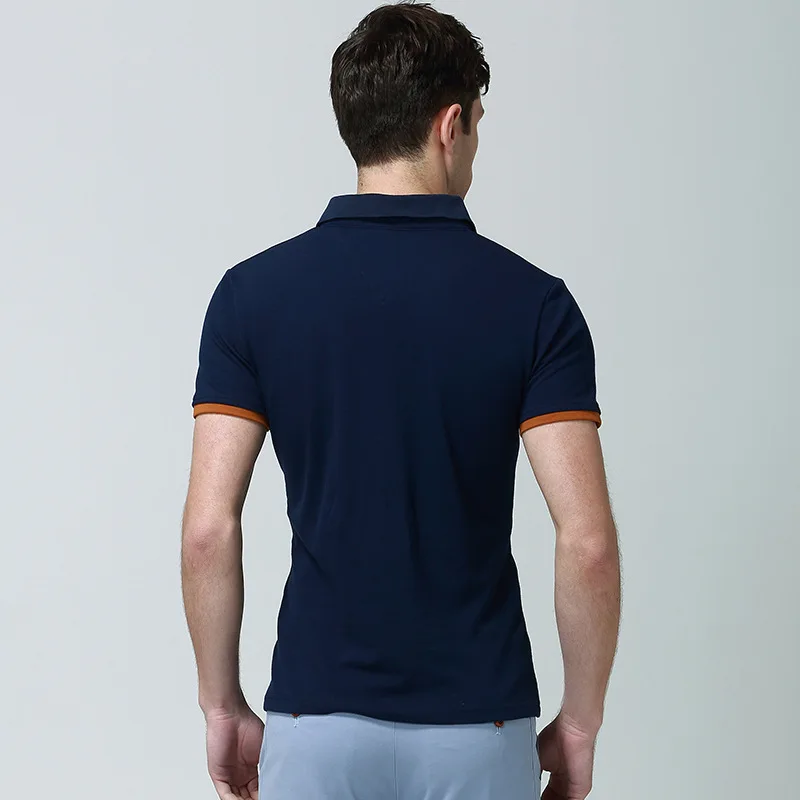 Модная мужская рубашка поло новое поступление 2017 летняя модная однотонная