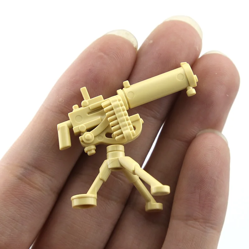 5 шт./лот 4 цвета MOC пушки Gatling M2 Ступка M2HB M1919 строительные блоки тяжелые пулеметы