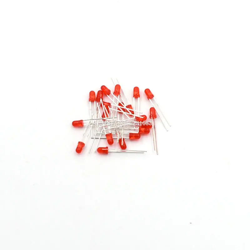 

200PCS/LOT Red Light-emitting Diode Red Round 3mm led F3 LED Beads