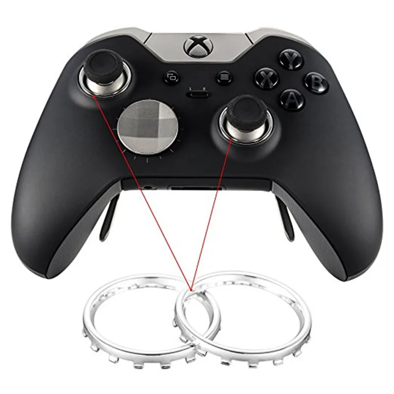 10 шт. хромированные пользовательские кольца с кольцами для Microsoft Xbox One Elite Controller X